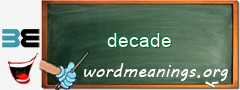 WordMeaning blackboard for decade